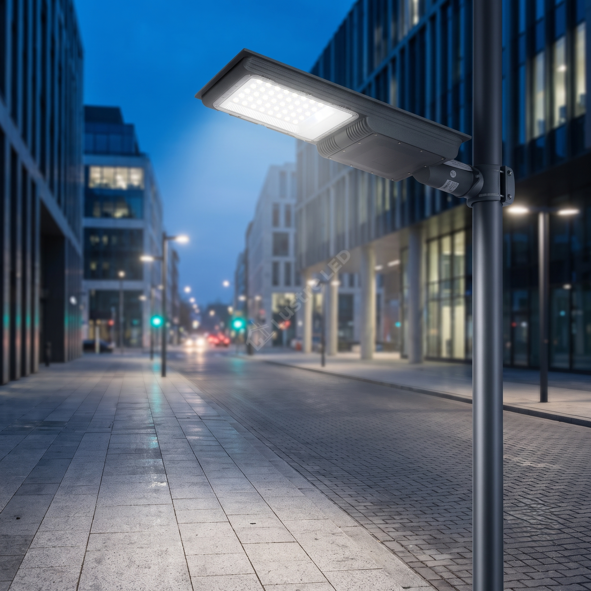 Lampa LED Iluminat Stradal cu Senzor 300W 4000K 2800lm Telecomanda Premium