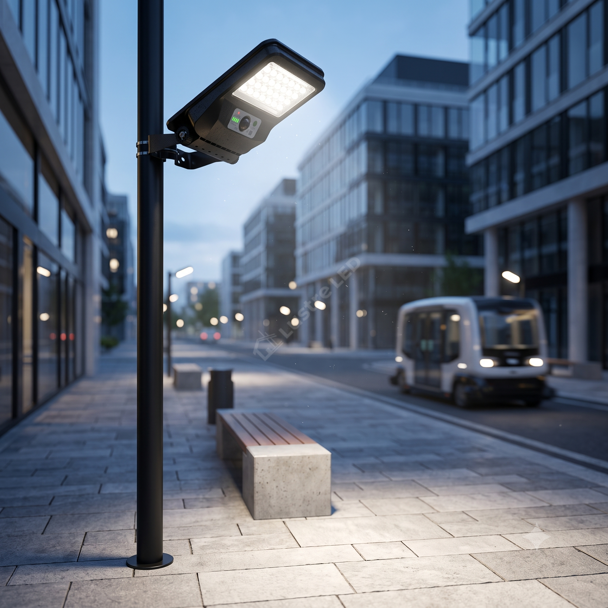 Lampa LED Iluminat Stradal cu Senzor 40W CCT 600lm Telecomanda Premium