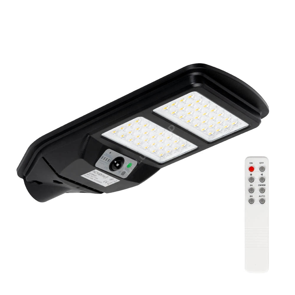 Lampa LED Iluminat Stradal cu Senzor 80W CCT 1200lm Telecomanda Premium