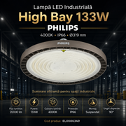 Lampa LED Industriala PHILIPS High Bay 133W 4000K IP66 Ø319mm