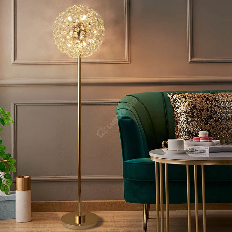 Lampadar Cristal LUXURY Golden Dandelion 150cm
