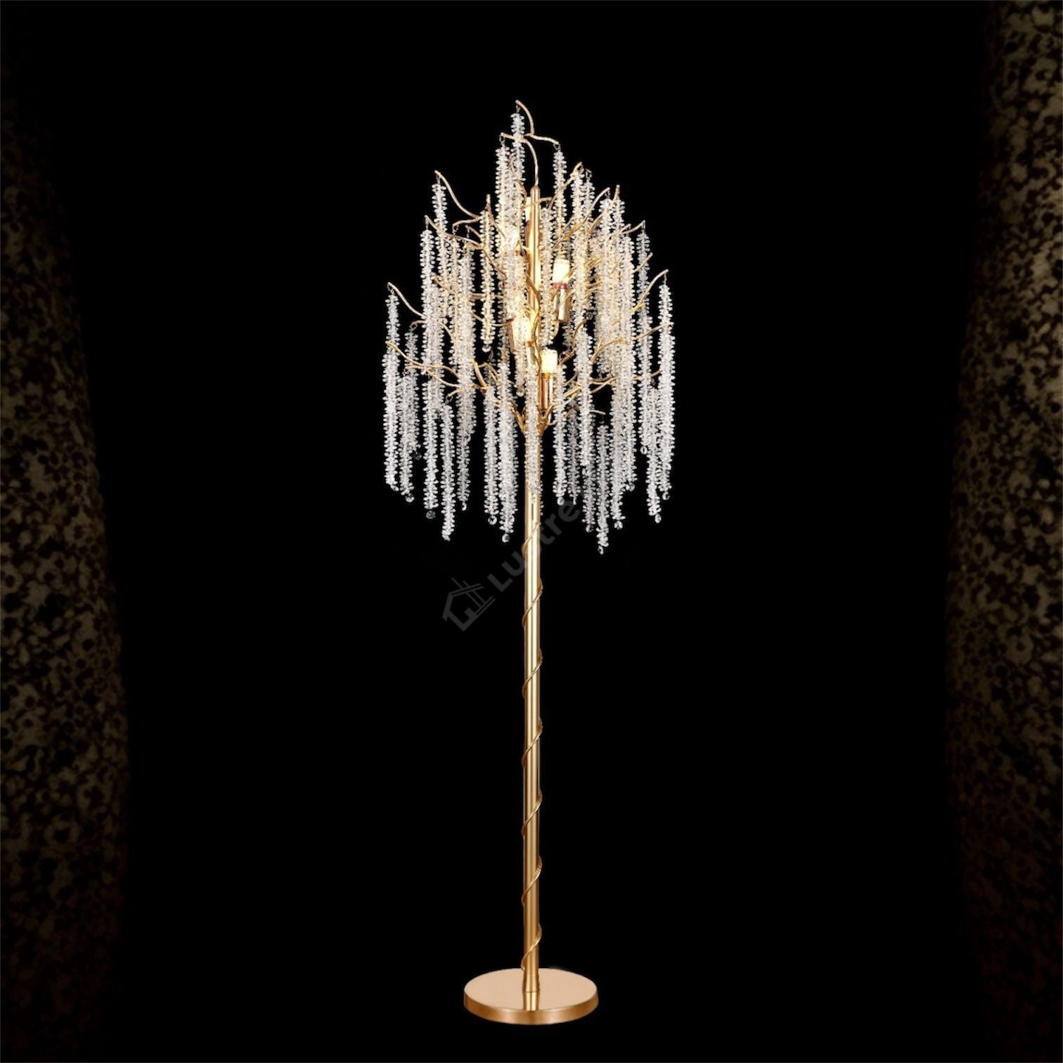 Lampadar Cristal LUXURY Golden Willow 175CM