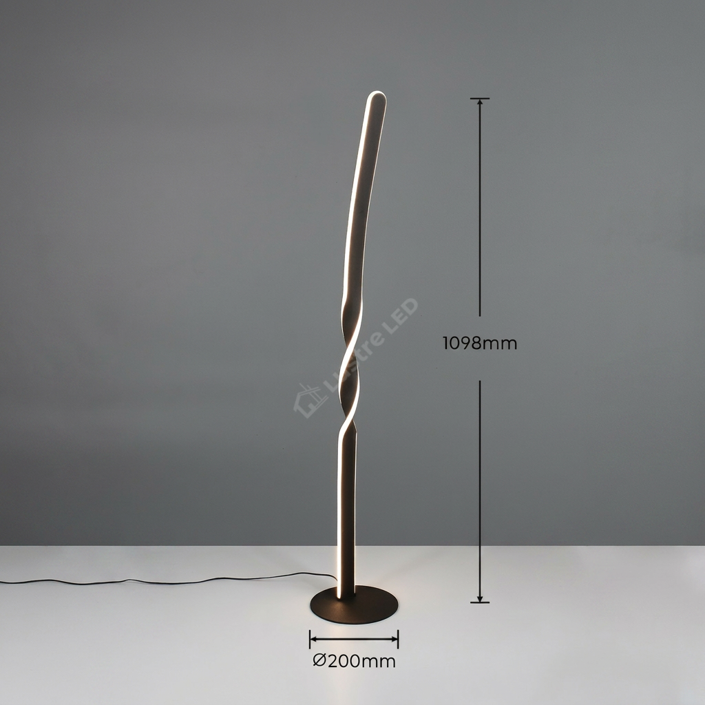 Lampadar LED Premium Ginko Black Echivalent 200W | 110CM | 3000K