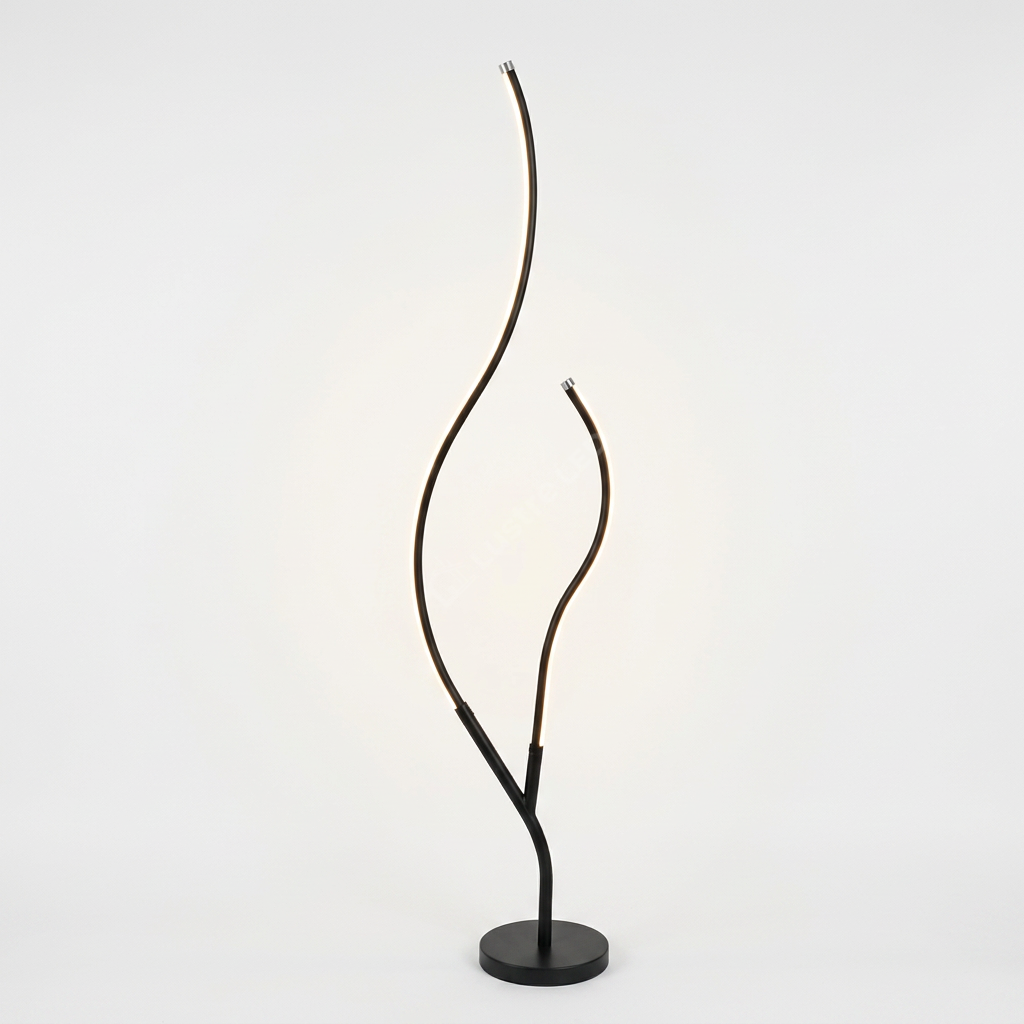 Lampadar LED Rezo Black Echivalent 300W | 145CM | 3 Tipuri de Lumina
