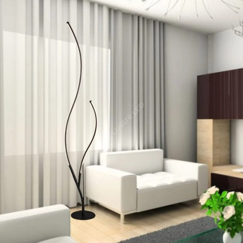 Lampadar LED Rezo Black Echivalent 300W | 145CM | 3 Tipuri de Lumina