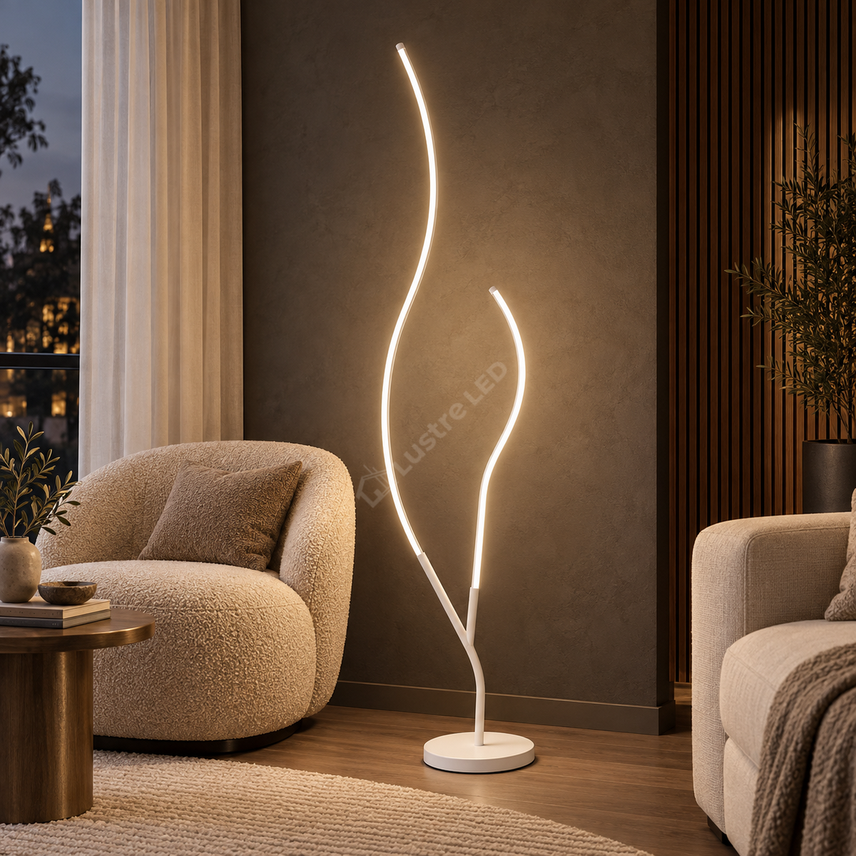 Lampadar LED Rezo White Echivalent 300W | 145CM | 3 Tipuri de Lumina