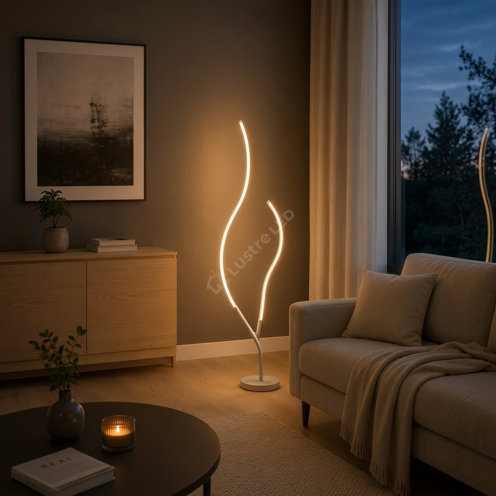 Lampadar LED Rezo White Echivalent 300W | 145CM | 3 Tipuri de Lumina
