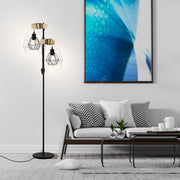 Lampadar Vintage TOWNSHEND 5 Black & Brown 167CM Eglo