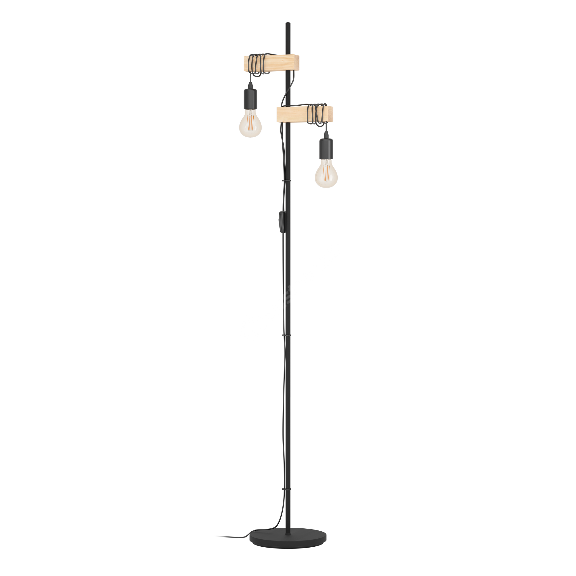Lampadar TOWNSHEND Black & Brown 167CM Eglo