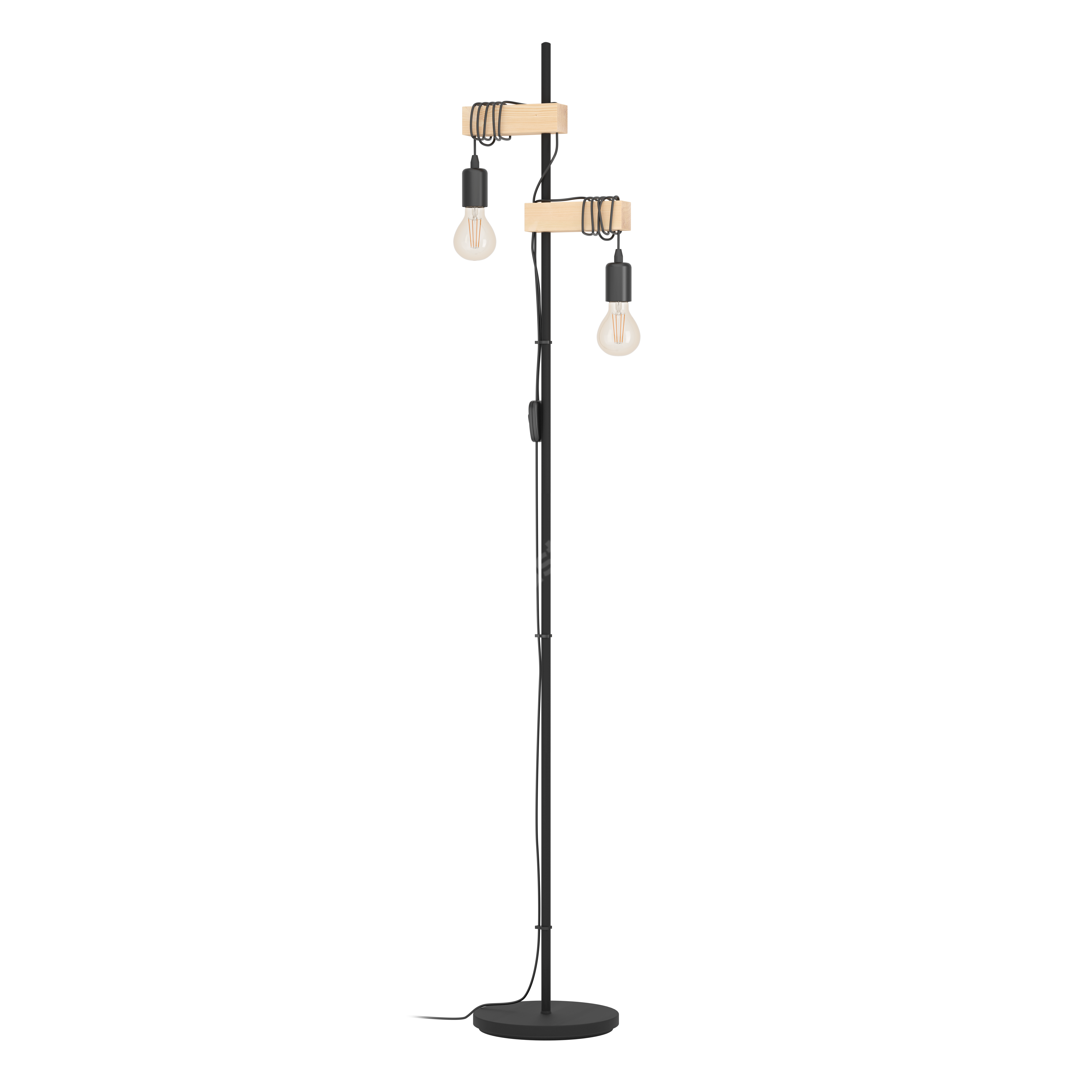 Lampadar TOWNSHEND Black & Brown 167CM Eglo