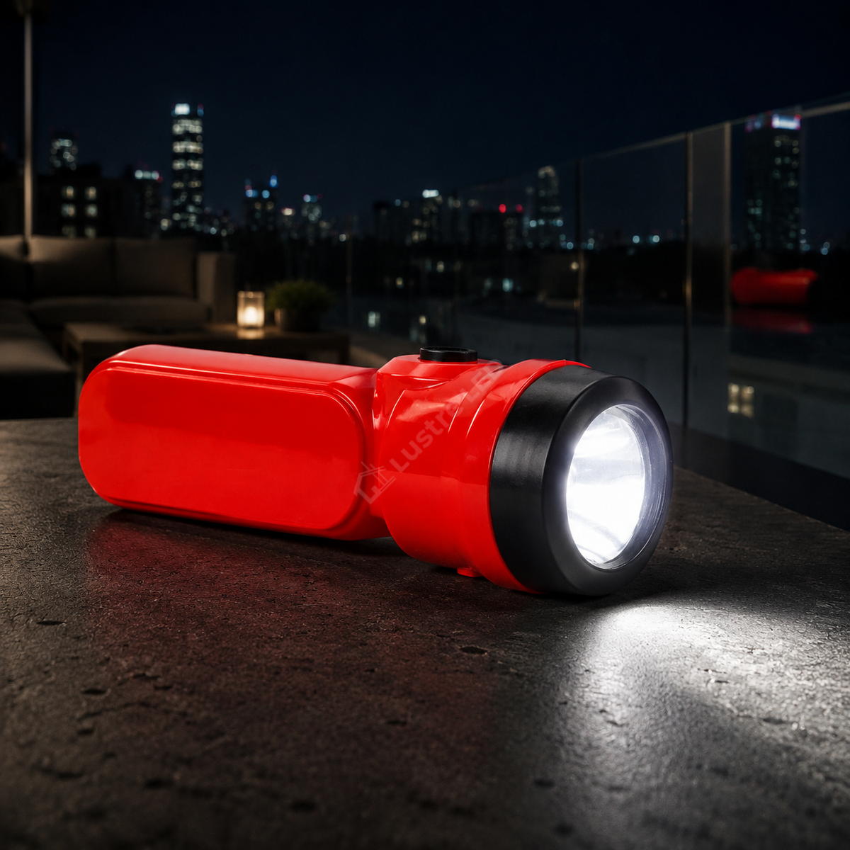Lanterna LED Deny Red cu Acumulator 10CM