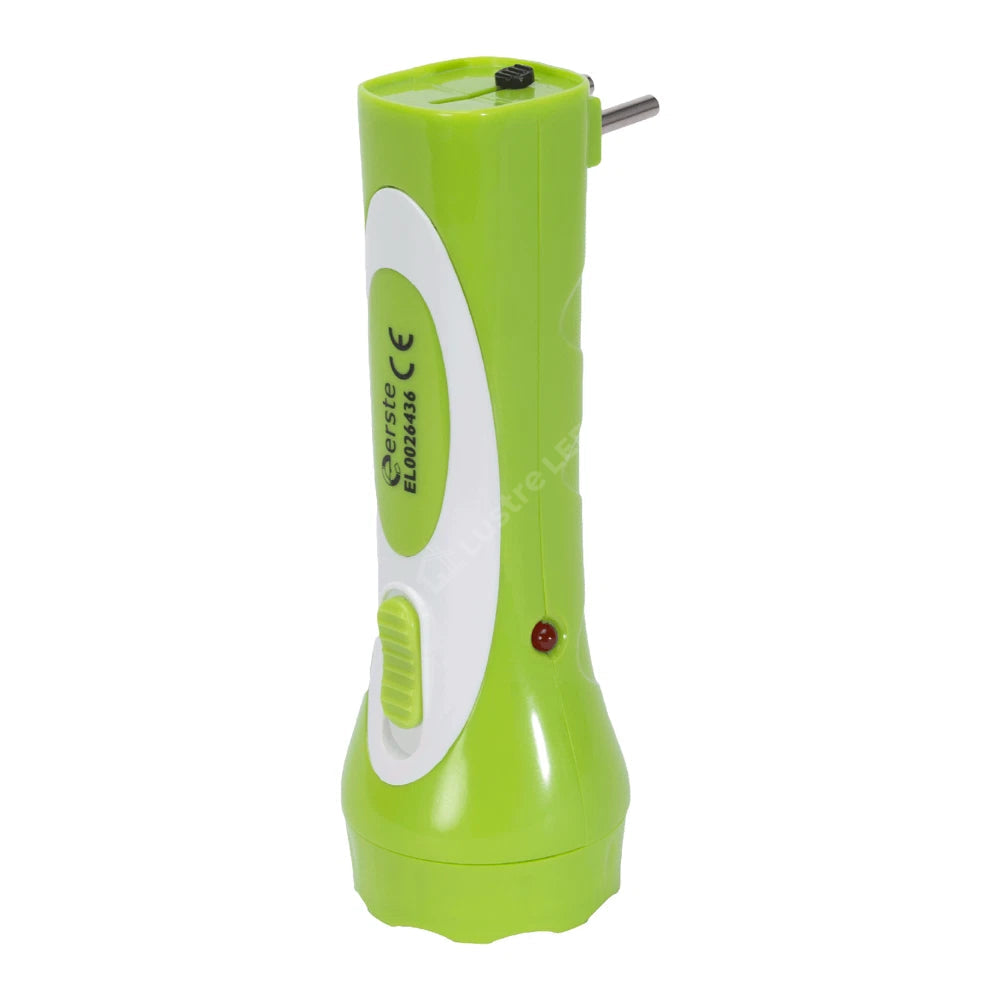 Lanterna LED Genoa Green & White cu Acumulator 15CM
