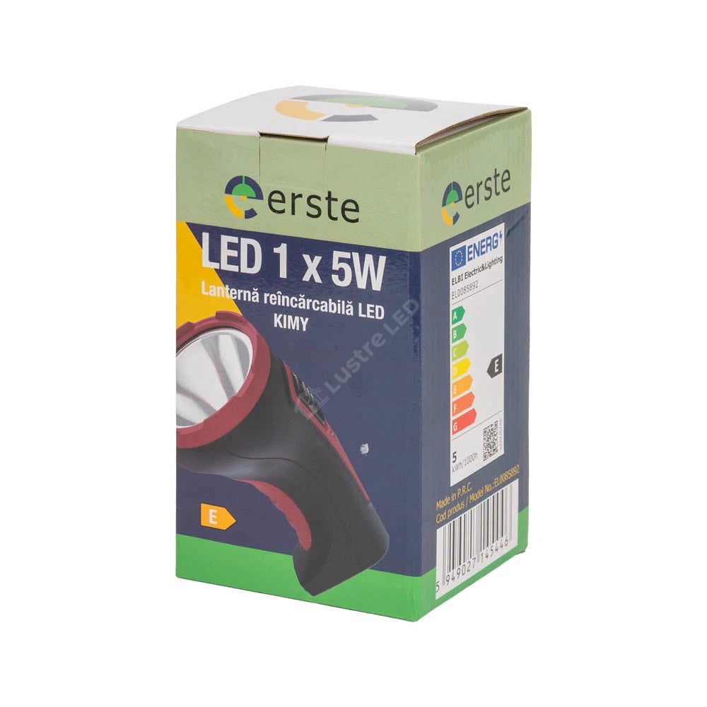Lanterna LED Kimy Black & Red cu Acumulator 16CM