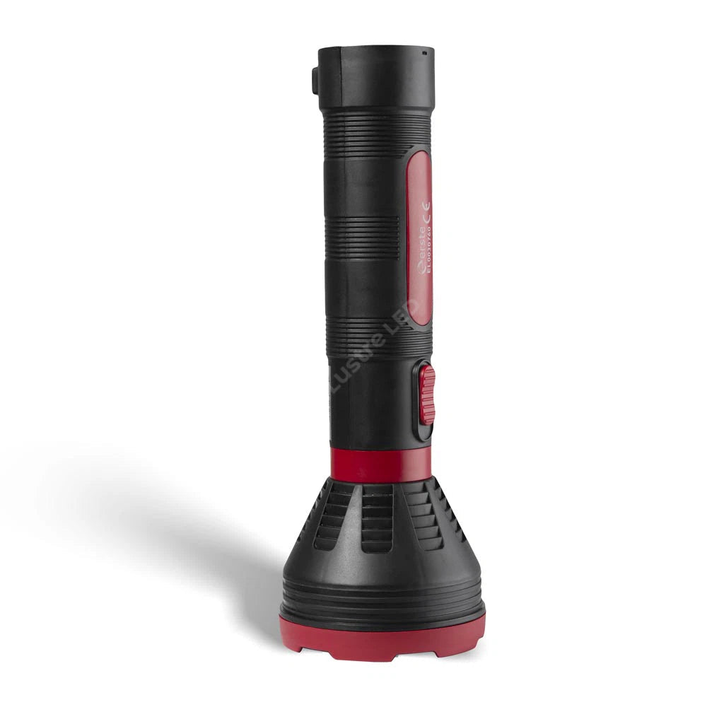 Lanterna LED Narbo Black & Red cu Acumulator 24CM