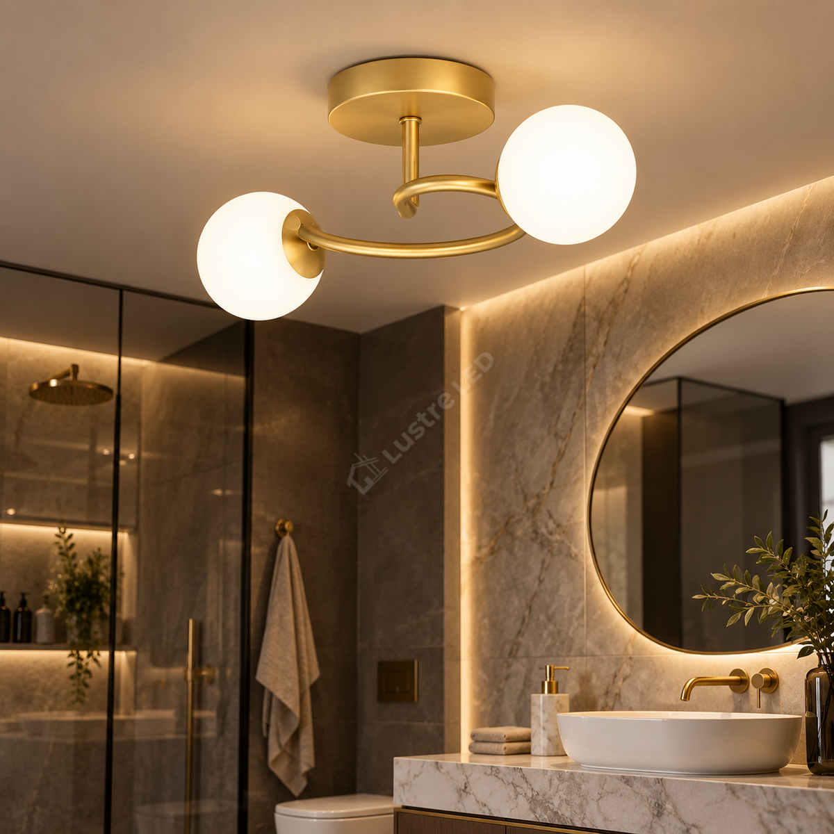 Lustra Abajur 2xE27 Gold Elegance