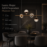 Lustra Abajur 4xE14 Suspendata Phantom Noir