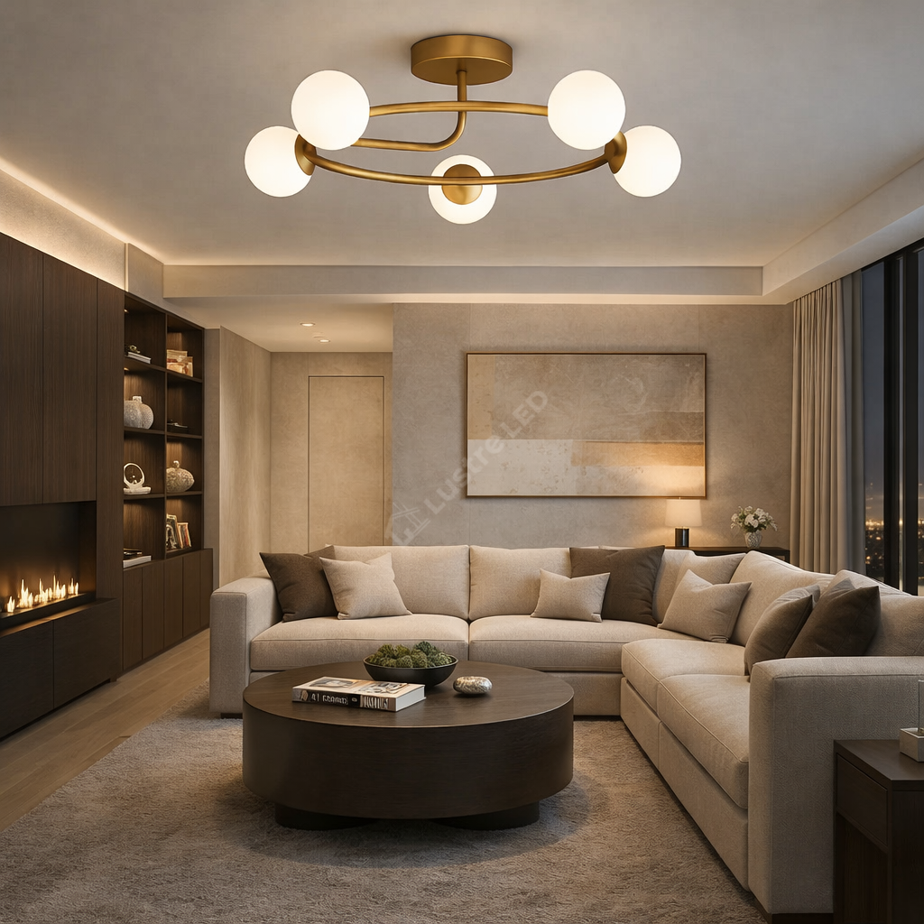 Lustra Abajur 5xE27 Gold Elegance