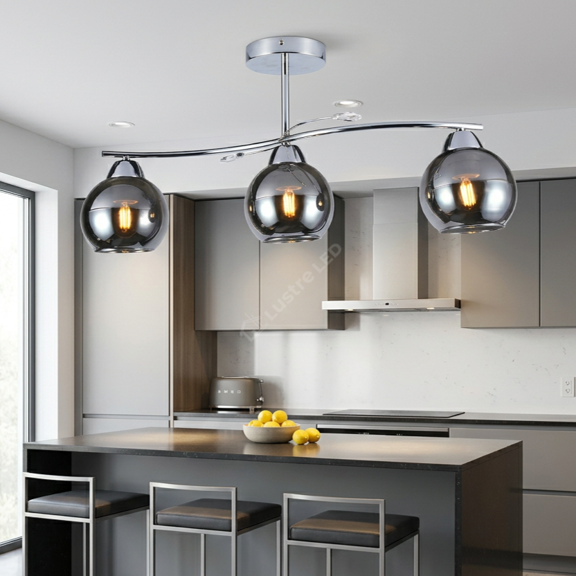 Lustra Abajur Connor Silver Premium 3xE27