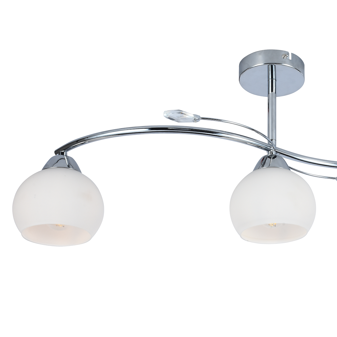Lustra Abajur Connor Silver & White Premium 3xE27
