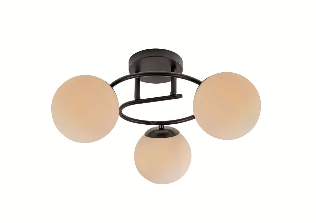 Lustra Abajur Dalin Black 3xE27
