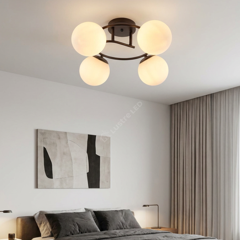 Lustra Abajur Dalin Black 4xE27