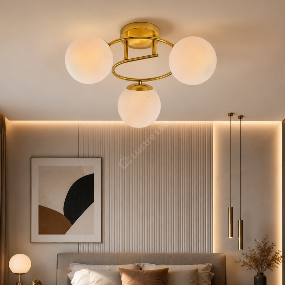 Lustra Abajur Dalin Gold 3xE27