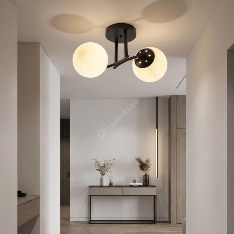 Lustra Abajur DORO Black 2xE27