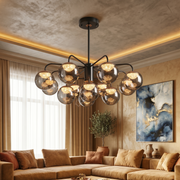 Lustra Abajur Fumuriu Black MOZART 12xE27