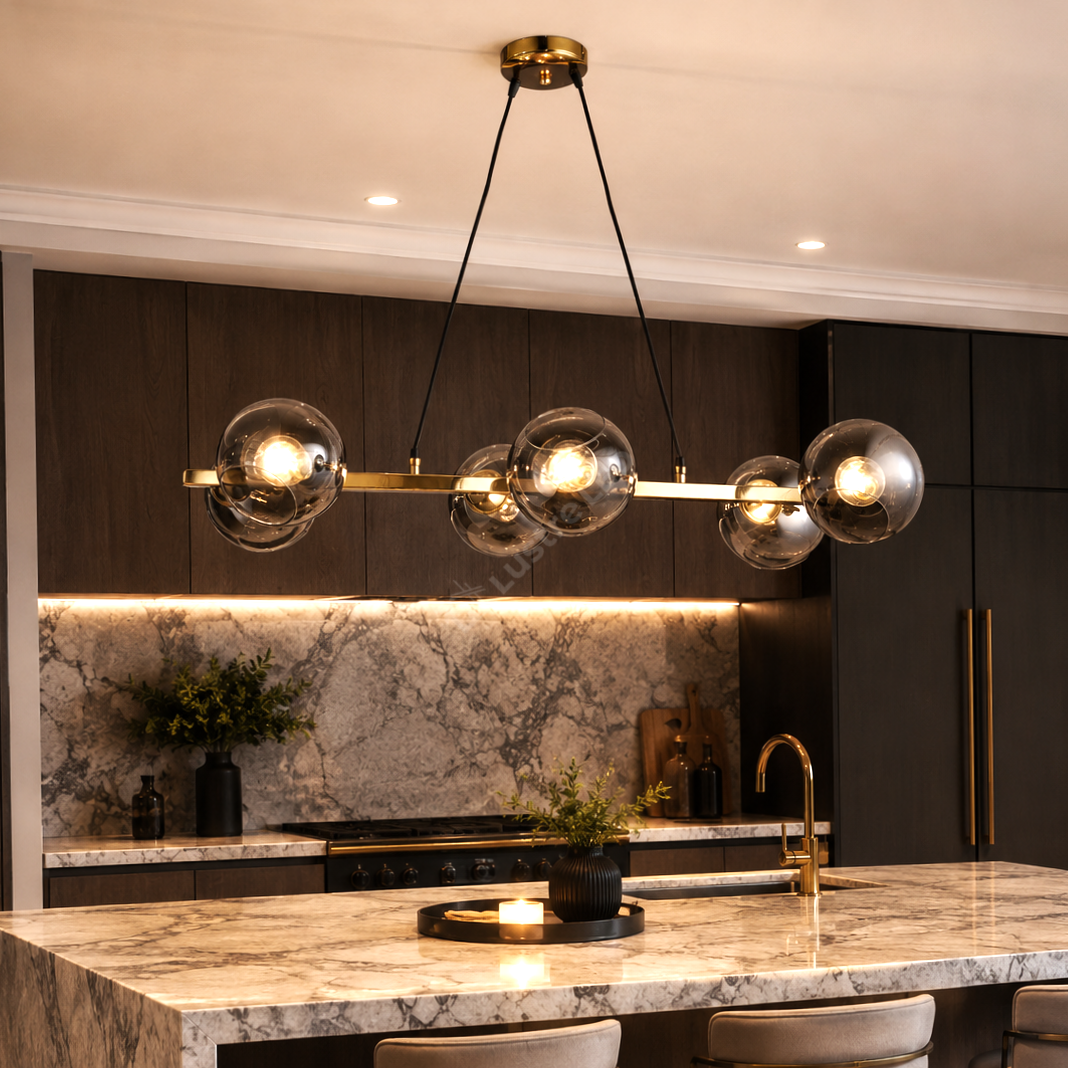 Lustra Abajur Fumuriu GOLD Liniara 6xE27 MX401-6