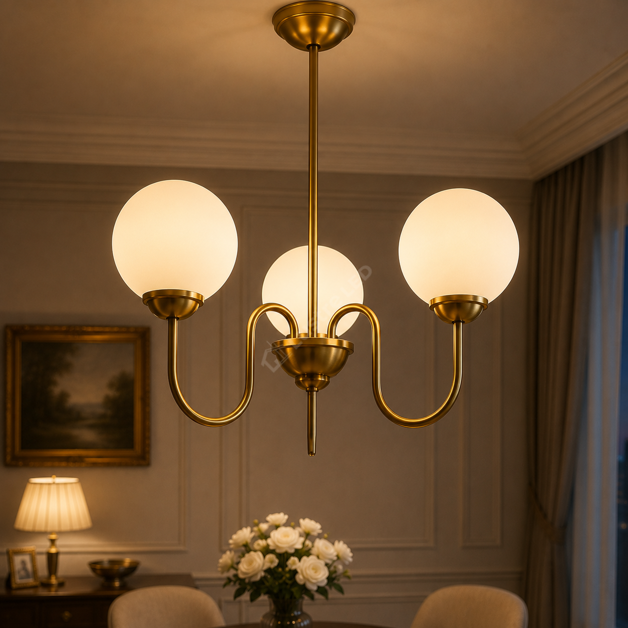 Lustra Abajur LOMA GOLD 3XE27