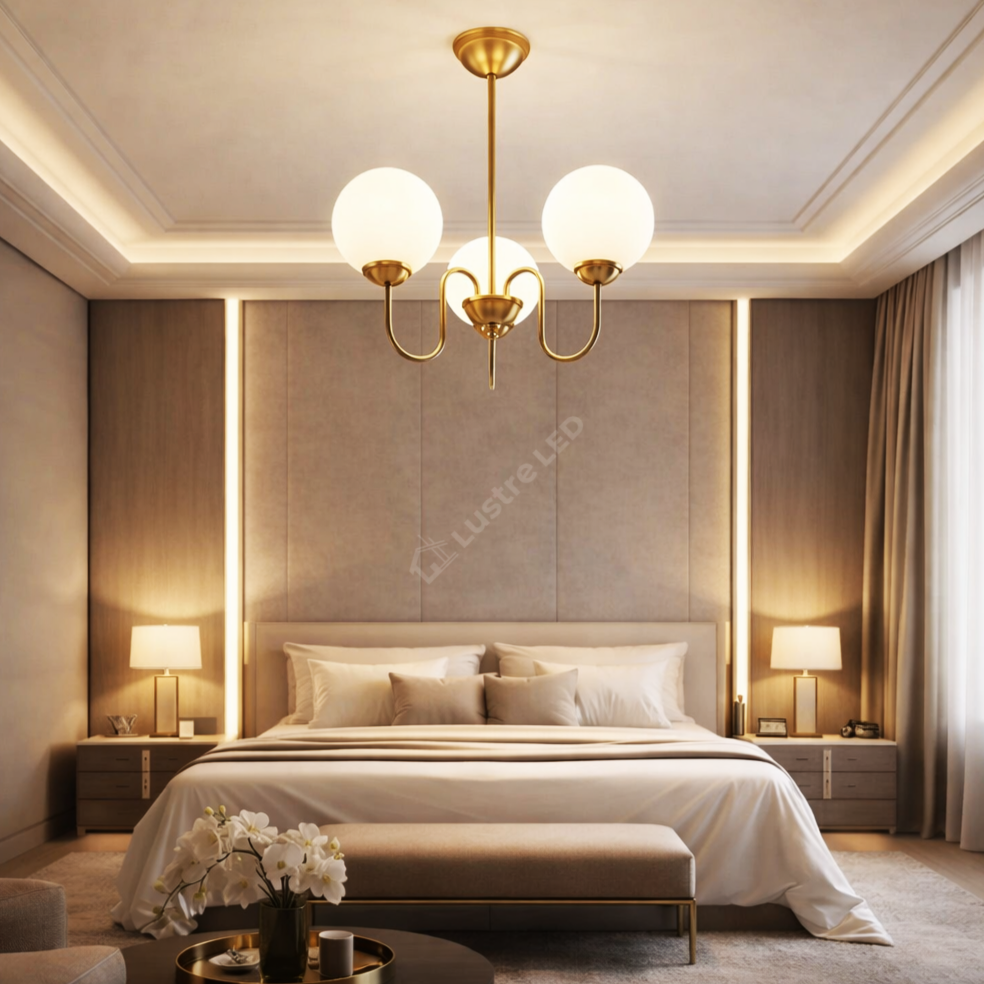 Lustra Abajur LOMA GOLD 3XE27