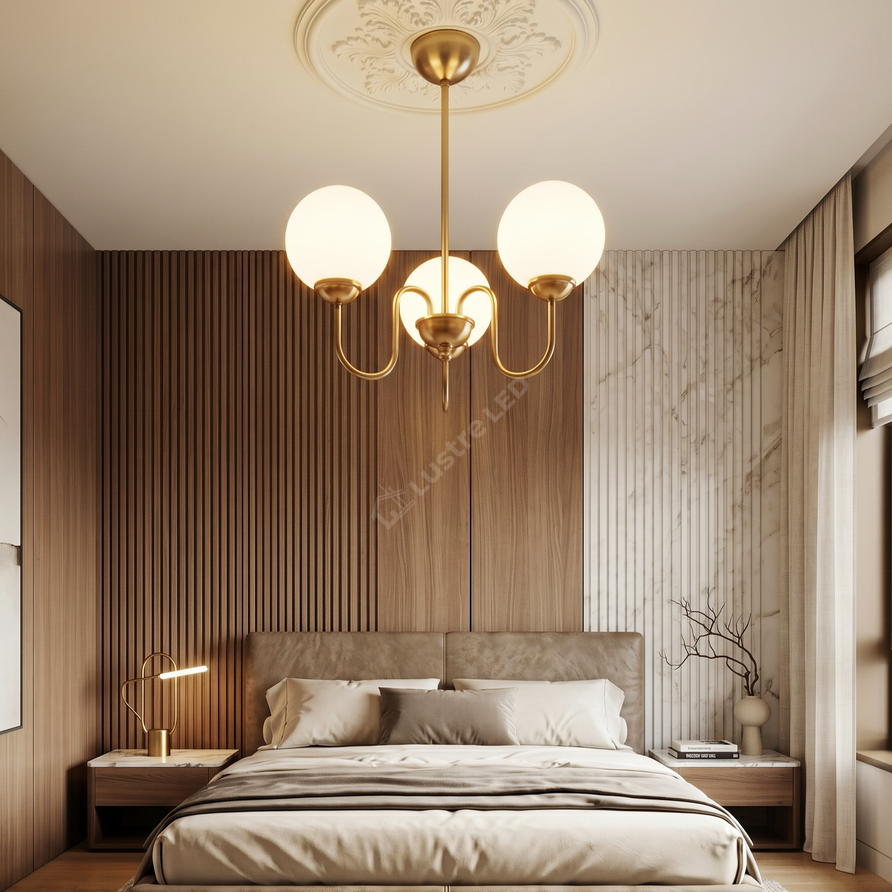 Lustra Abajur LOMA GOLD 3XE27