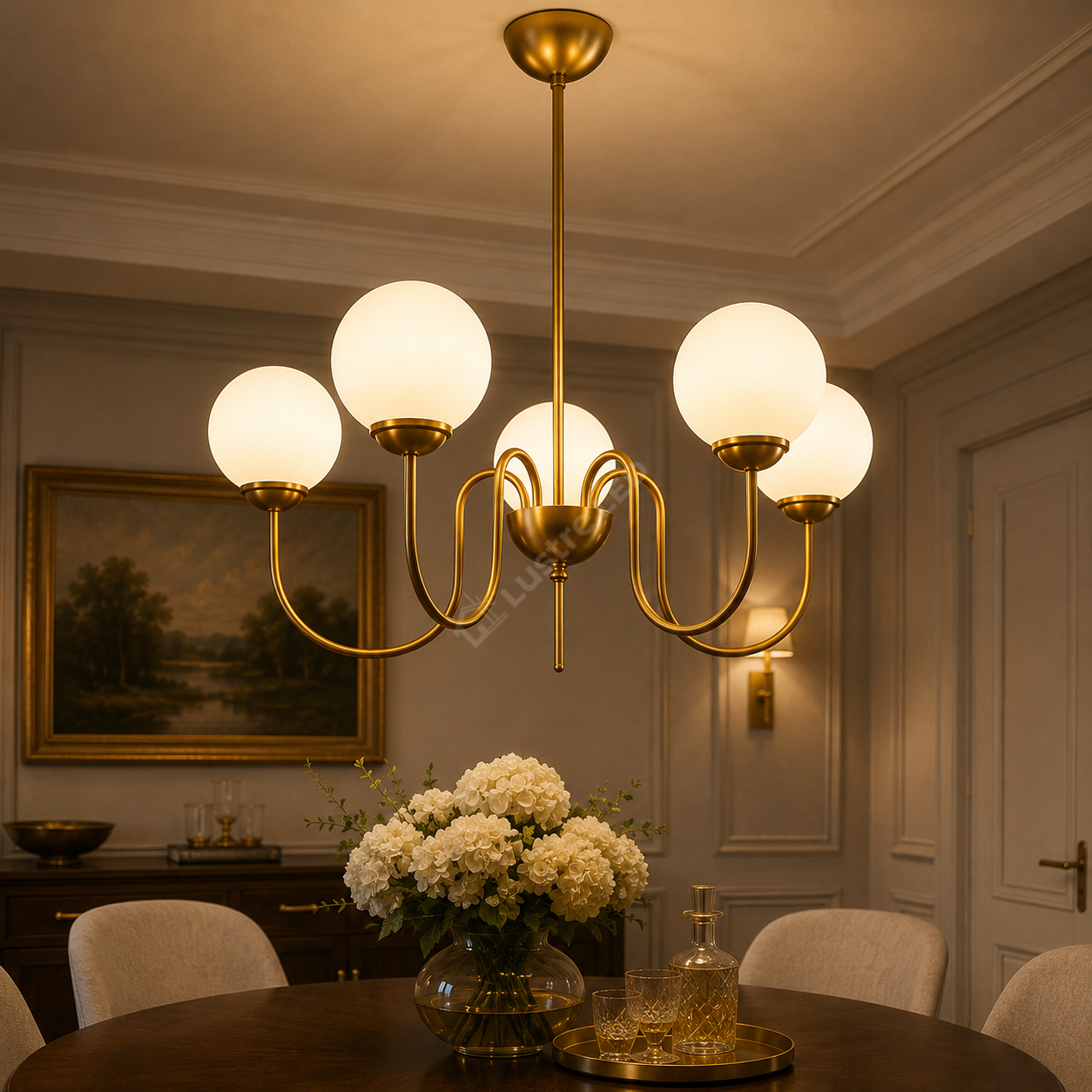 Lustra Abajur LOMA GOLD 5XE27