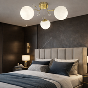 Lustra Abajur Mat Aplicata 3xE27 Gold Glamour