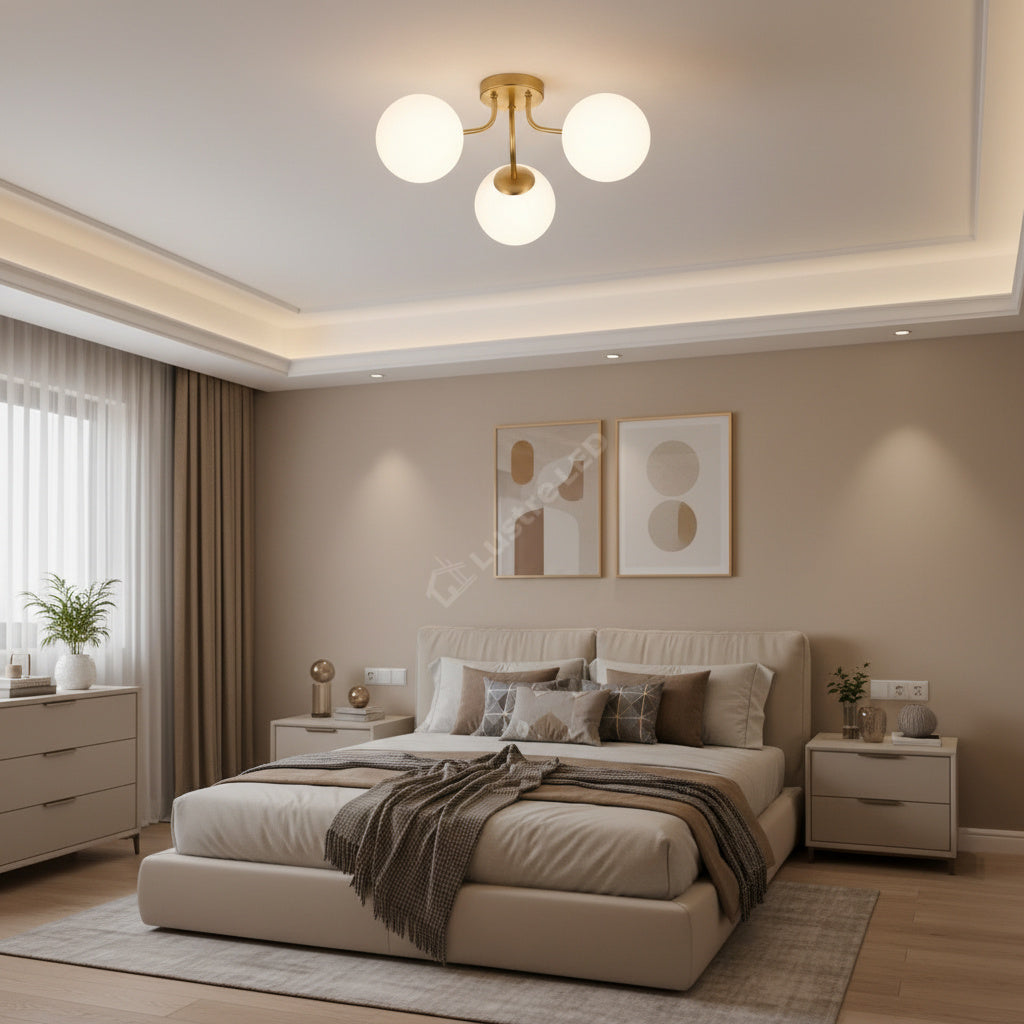 Lustra Abajur Mat GOLD 3xE14 Daya