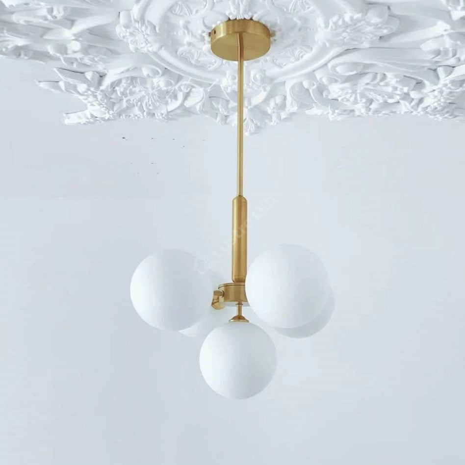 Lustra Abajur Mat Gold Dx2410-5 Chandeliers