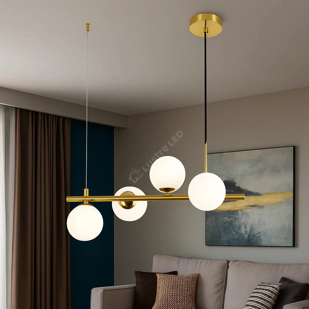 Lustra Abajur MAT GOLD Liniara 4xG9 48cm SKYLINE
