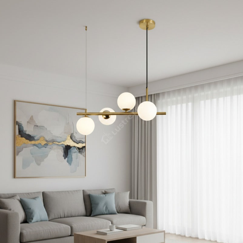 Lustra Abajur MAT GOLD Liniara 4xG9 48cm SKYLINE
