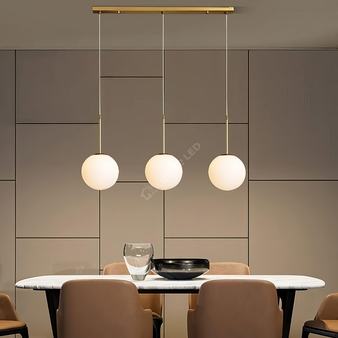 Lustra Abajur MAT GOLD Liniara 3xE27 DN124-3 AURIE / ABAJUR Chandeliers