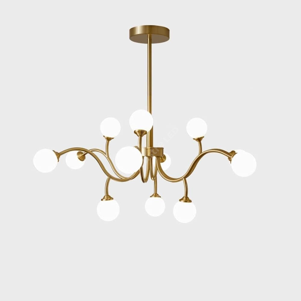 Lustra Nordic Style Abajur MAT Golden Beans 66108-12 AURIE / ABAJUR / 70CM Chandeliers