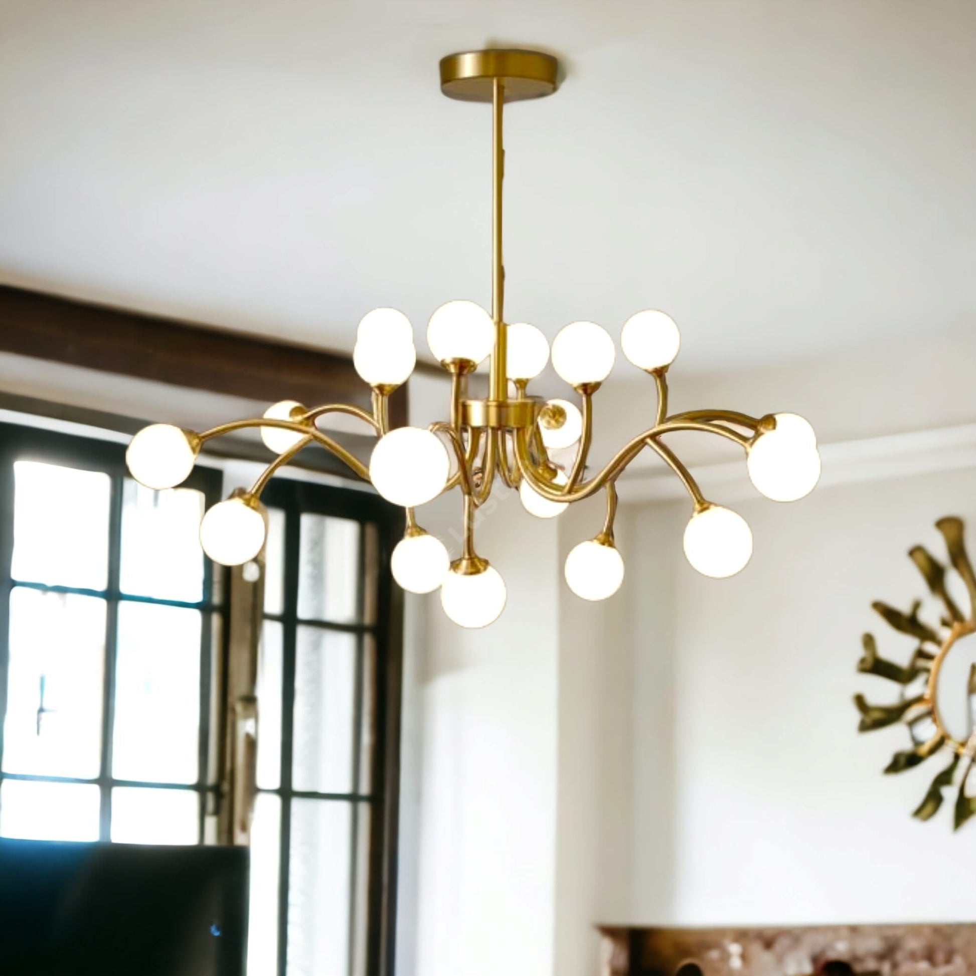 Lustra Nordic Style Abajur Mat Golden Beans 66108-18 Chandeliers