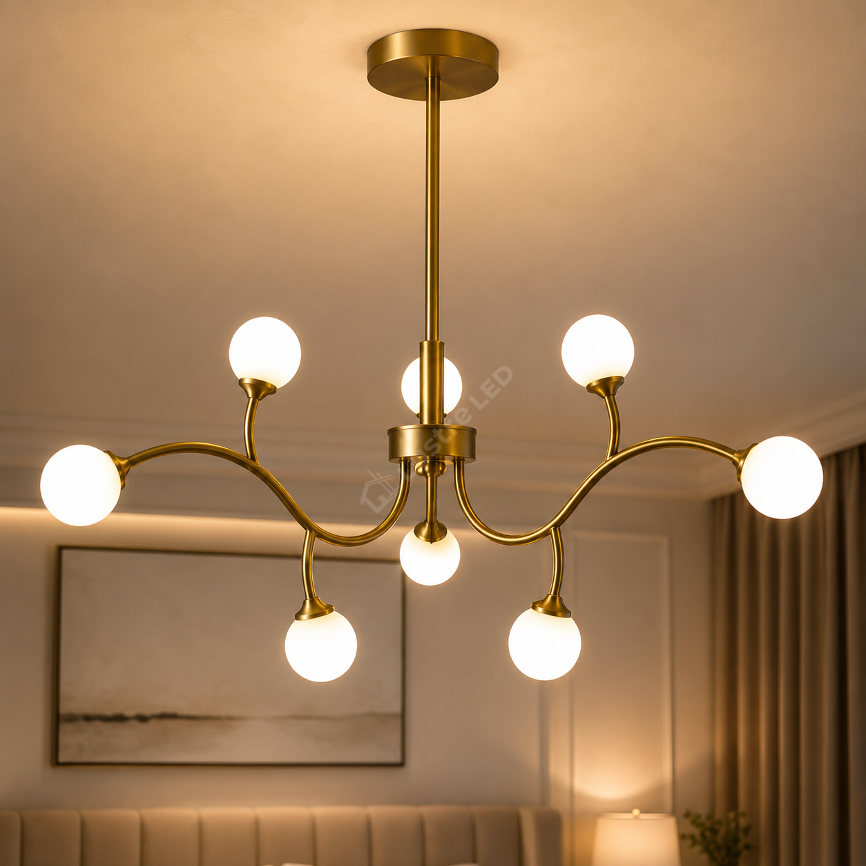 Lustra Abajur MAT Golden Beans 9XG9 5W 4000K 4500lm