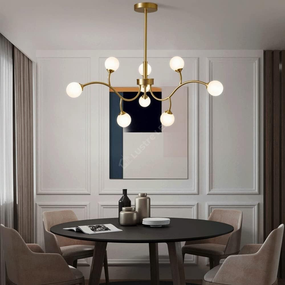 Lustra Nordic Style Abajur MAT Golden Beans 66108-9 AURIE / ABAJUR / 60CM Chandeliers
