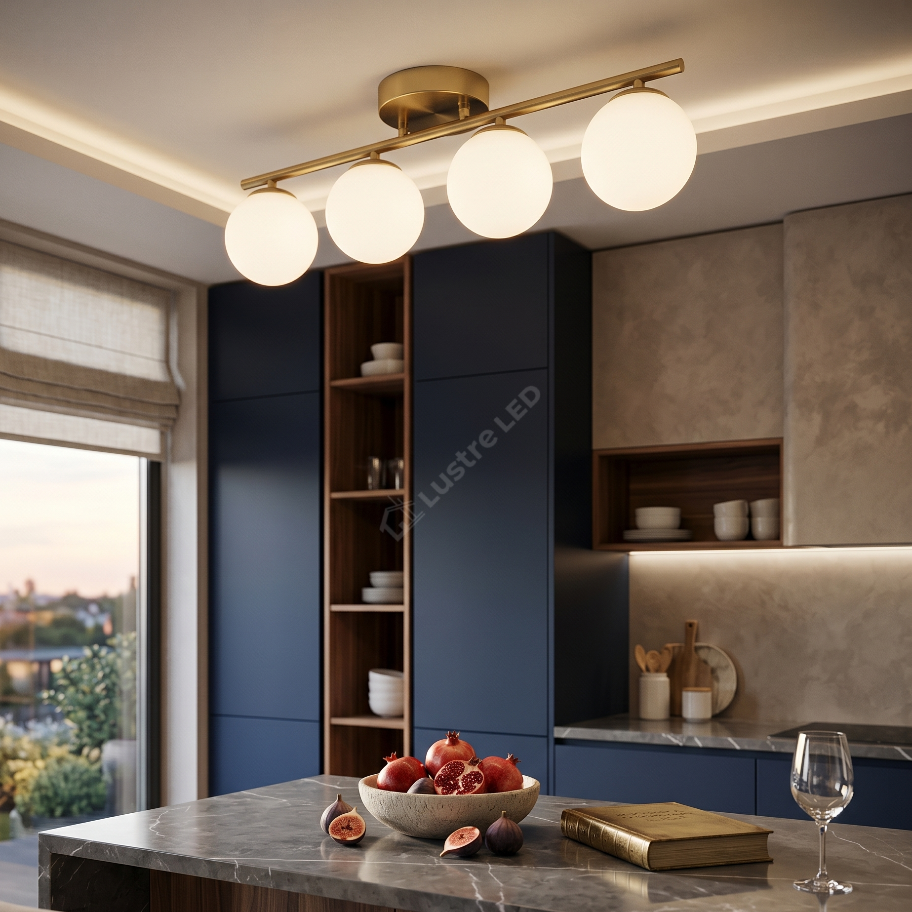 Lustra Abajur MAT Nordic GOLD 4xE27 60CM