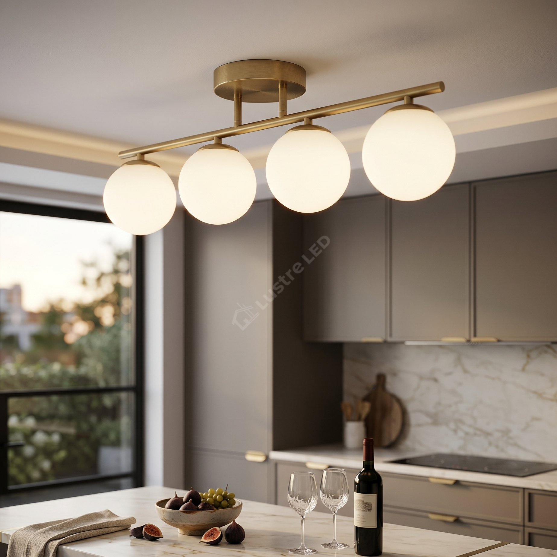 Lustra Abajur MAT Nordic GOLD 4xE27 60CM