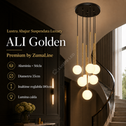 Lustra Abajur Suspendata Luxury ALI Golden 180cm Premium by ZumaLine