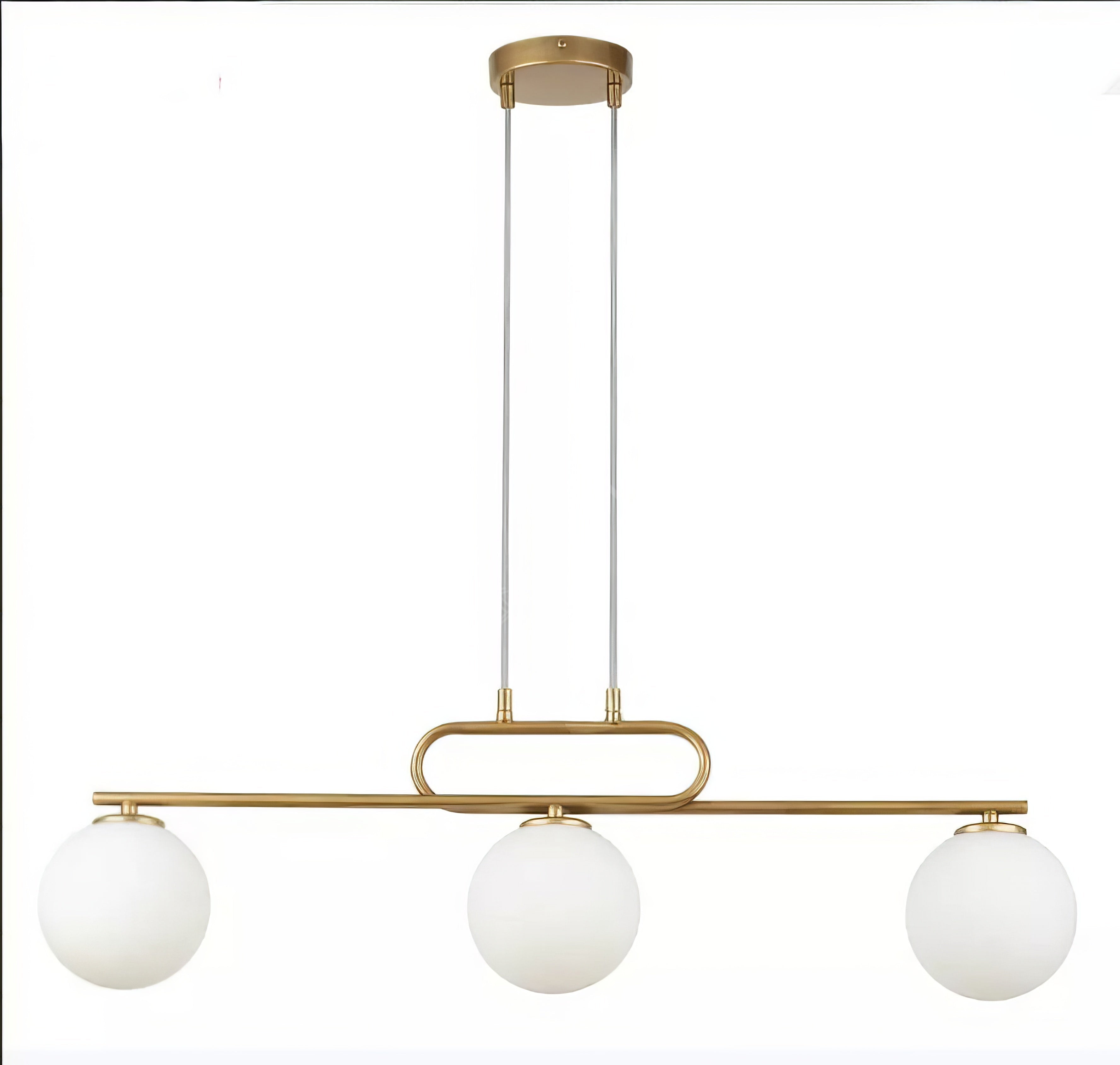Lustra Abajur Suspendata ZENO Gold 3xE27 80cm