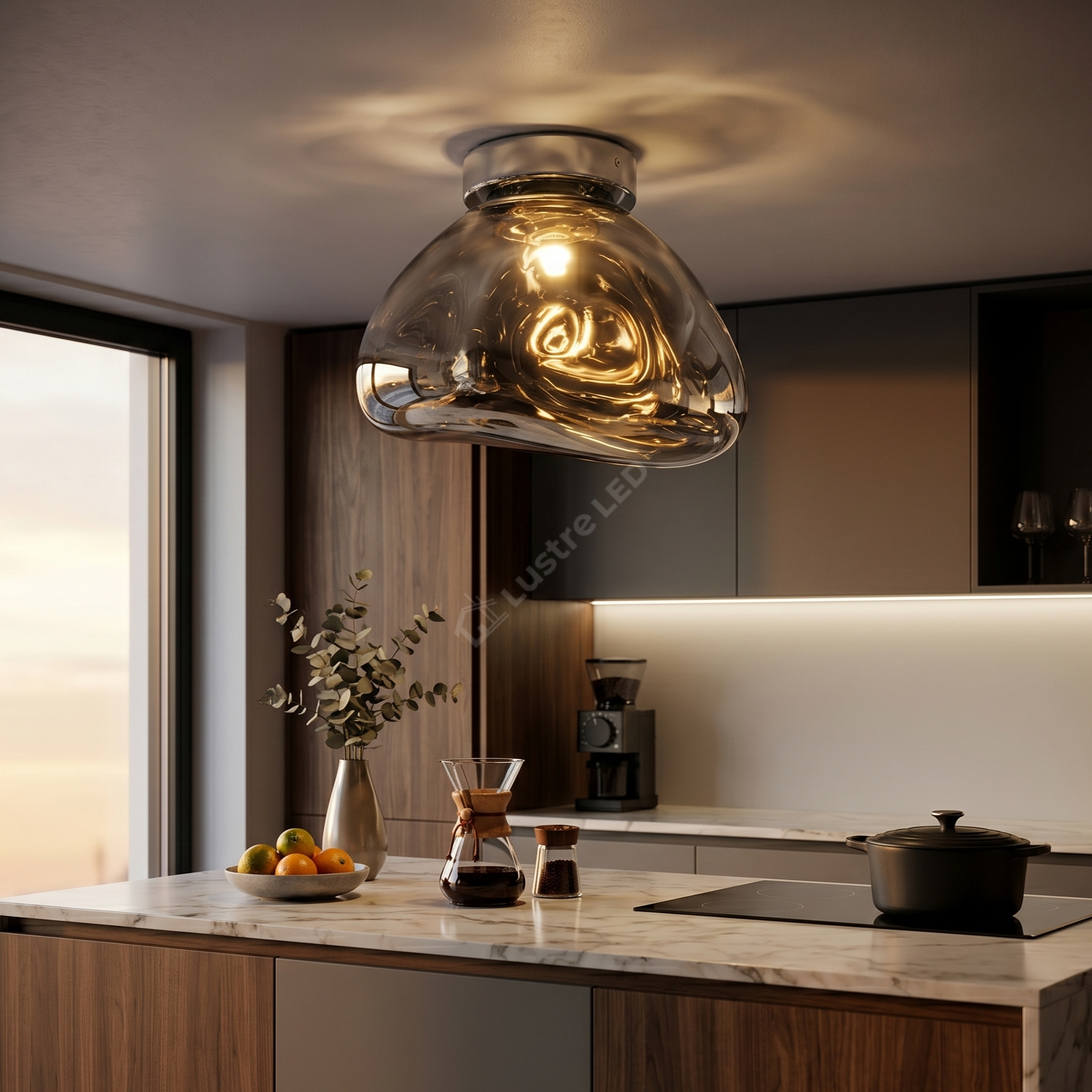 Lustra Aplicata Chrome Orb 1xE27 Premium
