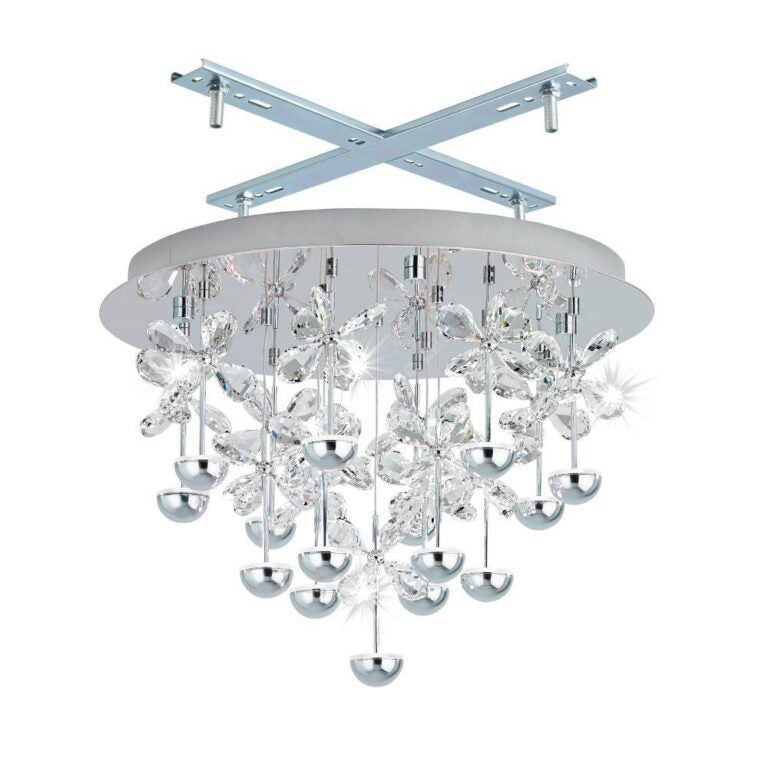 Lustra Aplicata Crystal PIANOPOLI 50CM Silver Echivalent 400W