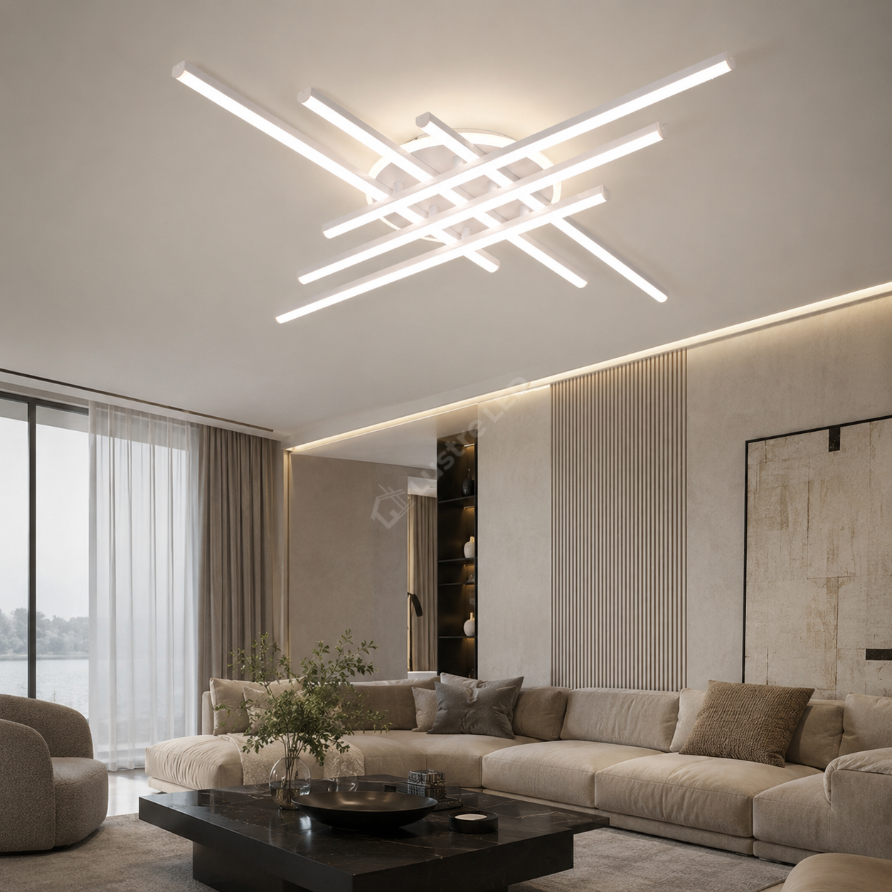 Lustra Aplicata MATRIX White 80CM Echivalent 450W Telecomanda